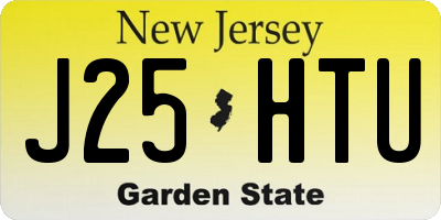 NJ license plate J25HTU