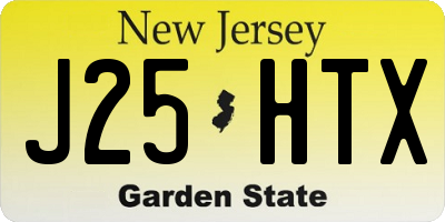 NJ license plate J25HTX