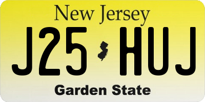NJ license plate J25HUJ
