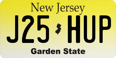 NJ license plate J25HUP