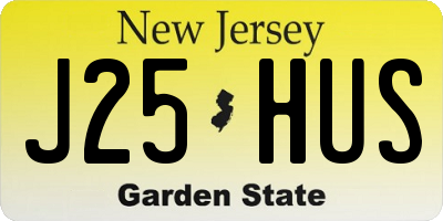 NJ license plate J25HUS