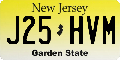 NJ license plate J25HVM