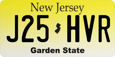 NJ license plate J25HVR