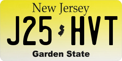 NJ license plate J25HVT