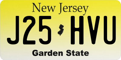 NJ license plate J25HVU