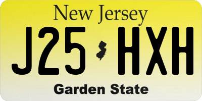 NJ license plate J25HXH