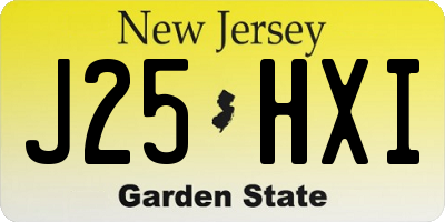 NJ license plate J25HXI