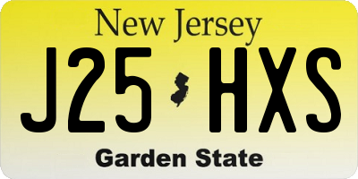 NJ license plate J25HXS