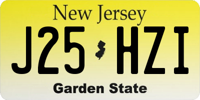 NJ license plate J25HZI