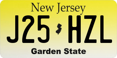 NJ license plate J25HZL