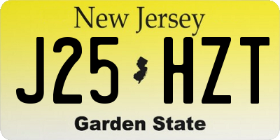 NJ license plate J25HZT