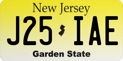NJ license plate J25IAE