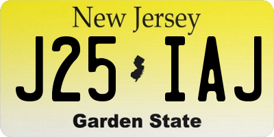 NJ license plate J25IAJ
