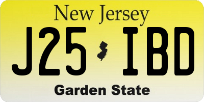 NJ license plate J25IBD