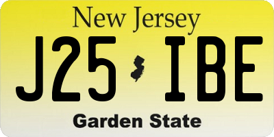 NJ license plate J25IBE