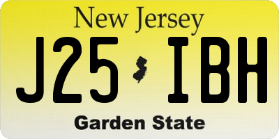 NJ license plate J25IBH