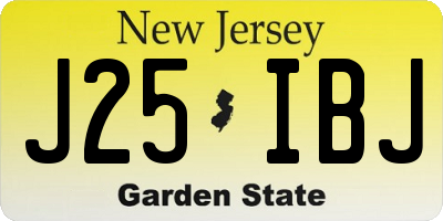 NJ license plate J25IBJ