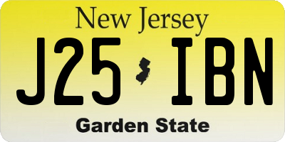 NJ license plate J25IBN