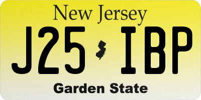 NJ license plate J25IBP
