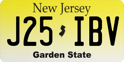 NJ license plate J25IBV