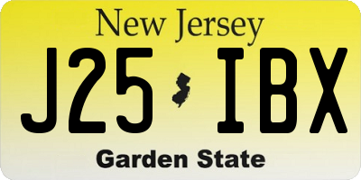 NJ license plate J25IBX