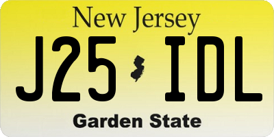 NJ license plate J25IDL