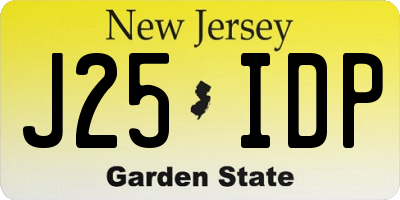 NJ license plate J25IDP