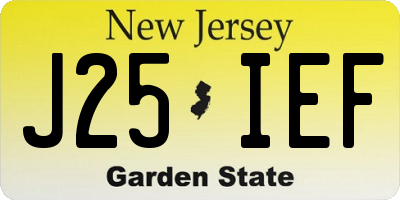 NJ license plate J25IEF
