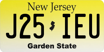 NJ license plate J25IEU