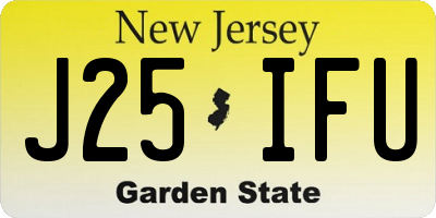 NJ license plate J25IFU