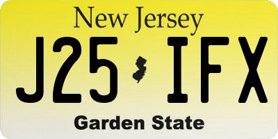 NJ license plate J25IFX