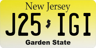 NJ license plate J25IGI