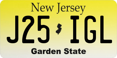 NJ license plate J25IGL