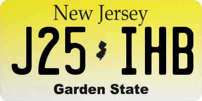 NJ license plate J25IHB