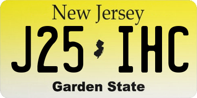 NJ license plate J25IHC
