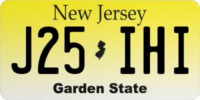 NJ license plate J25IHI