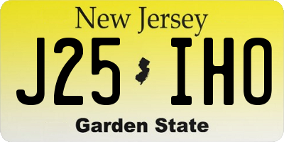 NJ license plate J25IHO