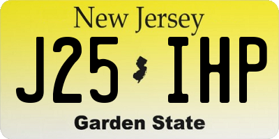 NJ license plate J25IHP