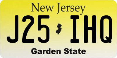 NJ license plate J25IHQ