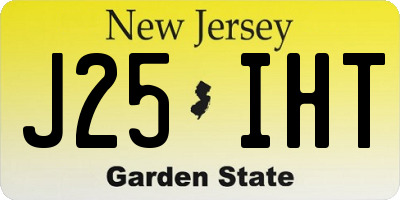 NJ license plate J25IHT