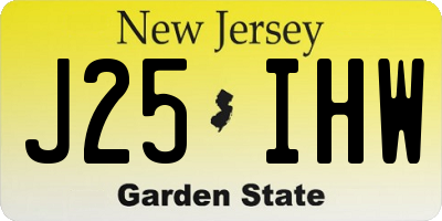 NJ license plate J25IHW