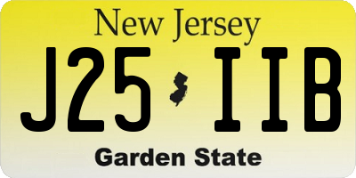 NJ license plate J25IIB