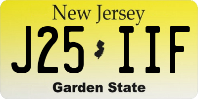 NJ license plate J25IIF