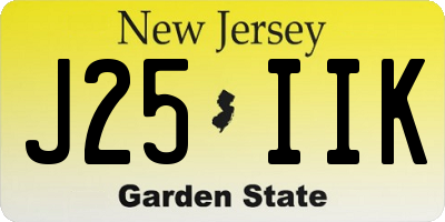 NJ license plate J25IIK