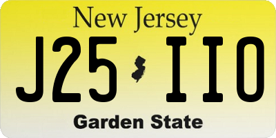 NJ license plate J25IIO