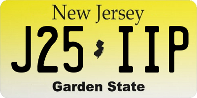 NJ license plate J25IIP