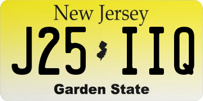 NJ license plate J25IIQ