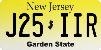 NJ license plate J25IIR