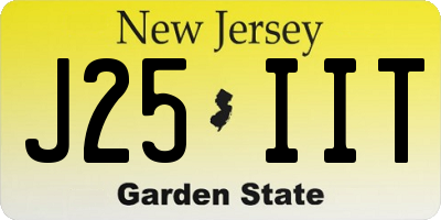 NJ license plate J25IIT