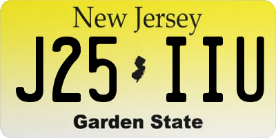 NJ license plate J25IIU
